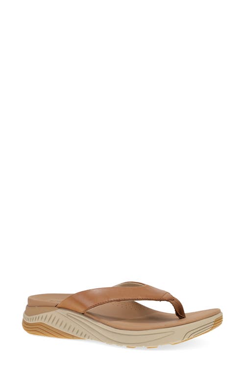 Dansko Rosemary Platform Flip Flop In Tan Calf