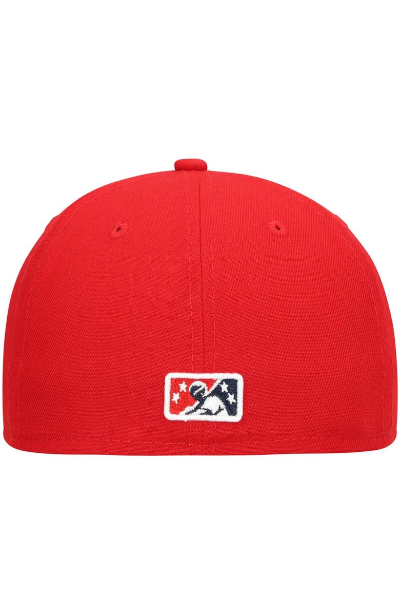 New Era Men's New Era Red Fredericksburg Nationals Alternate Authentic Collection 59FIFTY Fitted Hat, Alternate, color, Red