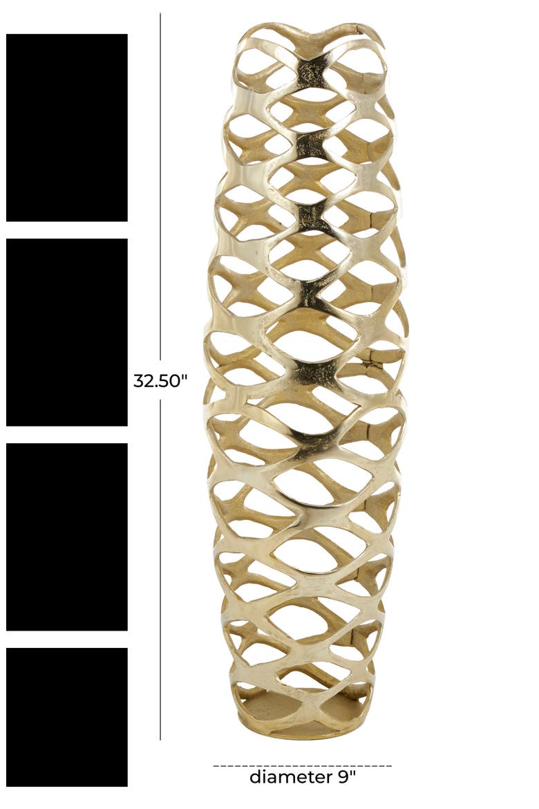 Metal Vase, Alternate, color, GOLD