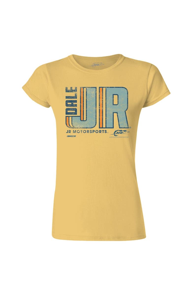 JR MOTORSPORTS OFFICIAL TEAM APPAREL Women's JR Motorsports Official Team Apparel Yellow Dale Earnhardt Jr. Name & Number T-Shirt, Alternate, color,