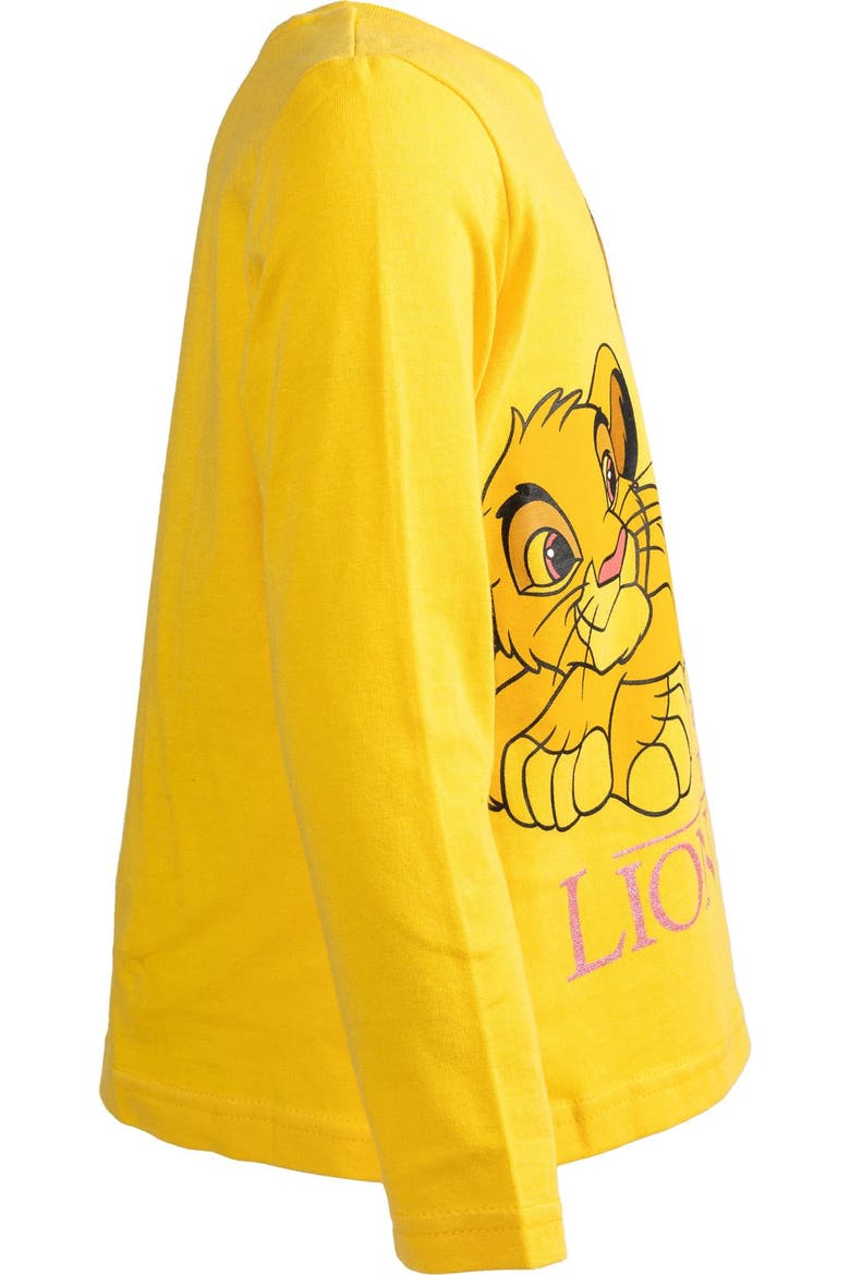 Lion King 2-Piece Long Sleeve T-Shirt Set, Alternate, color, Yellow Coral Simba