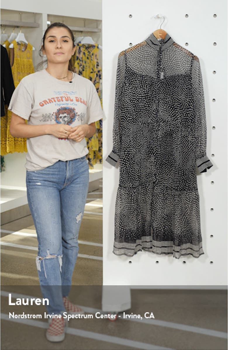 Libby Polka Dot Silk Midi Dress, sales video thumbnail