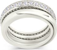 Sterling Forever Jackie Cubic Zirconia Stack Ring