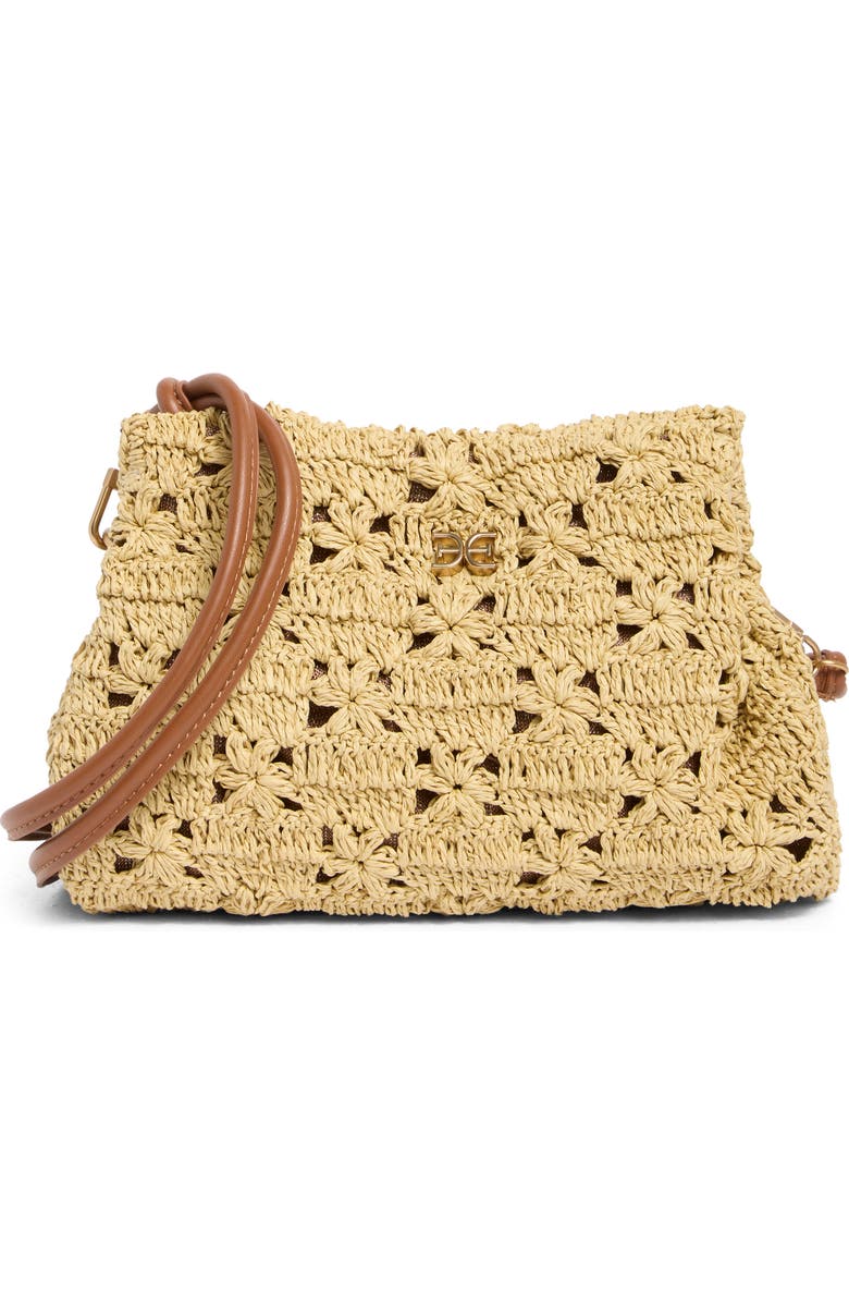 Sam Edelman Layla Floral Raffia Shoulder Bag, Main, color,