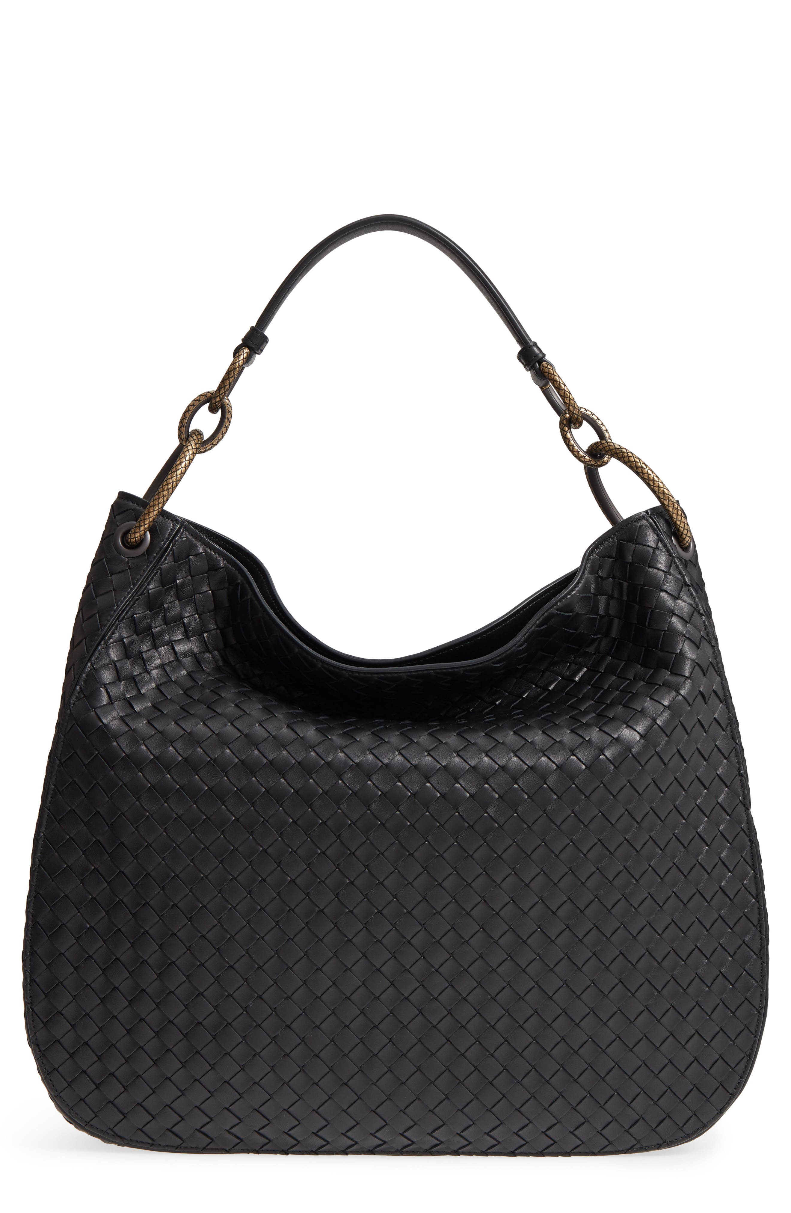 Bottega Veneta Large Loop Woven Leather Hobo, Main, color, 
