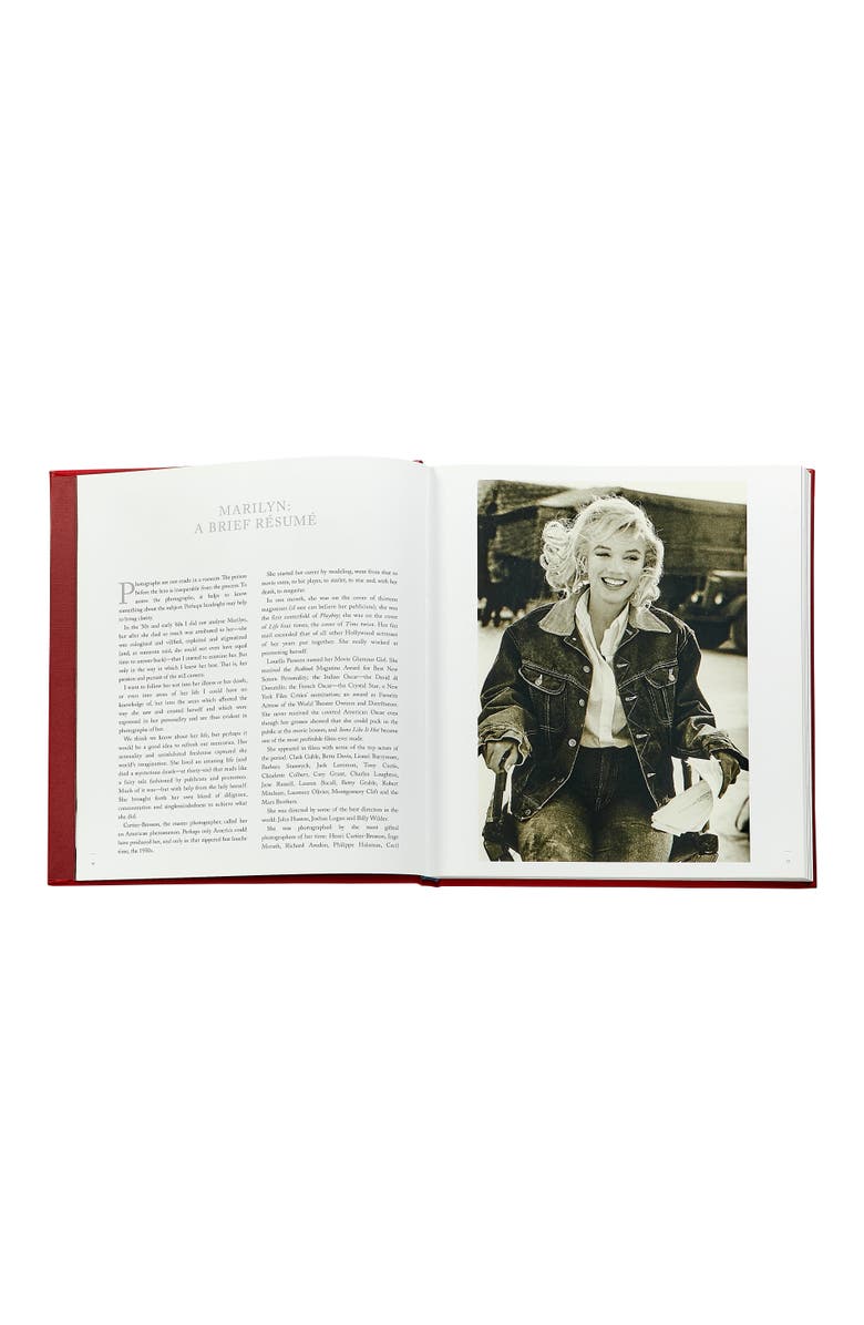 Graphic Image Marilyn Monroe by Eve Arnold Leather Edition, Alternate, color, Red