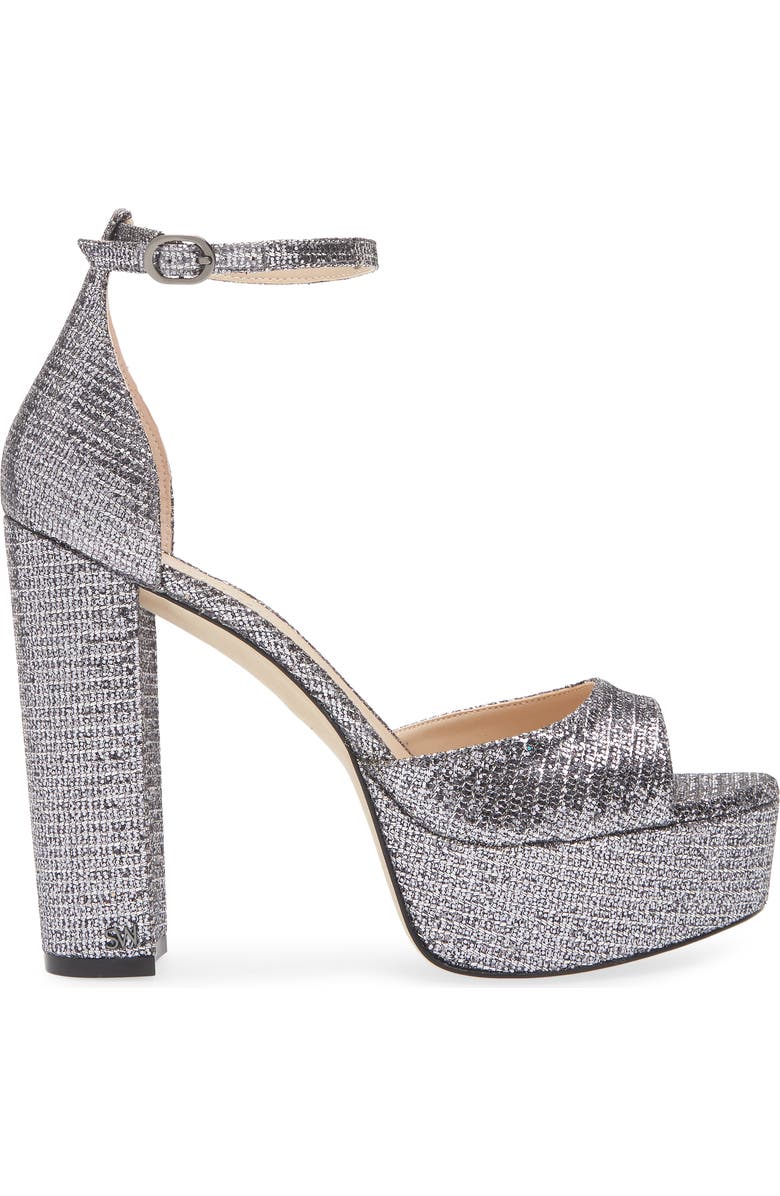 Stuart Weitzman Pamela Glitter Platform Sandal, Alternate, color,