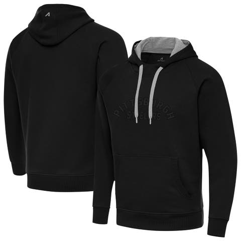 Men's Antigua  Black Pittsburgh Steelers Victory Hoodie