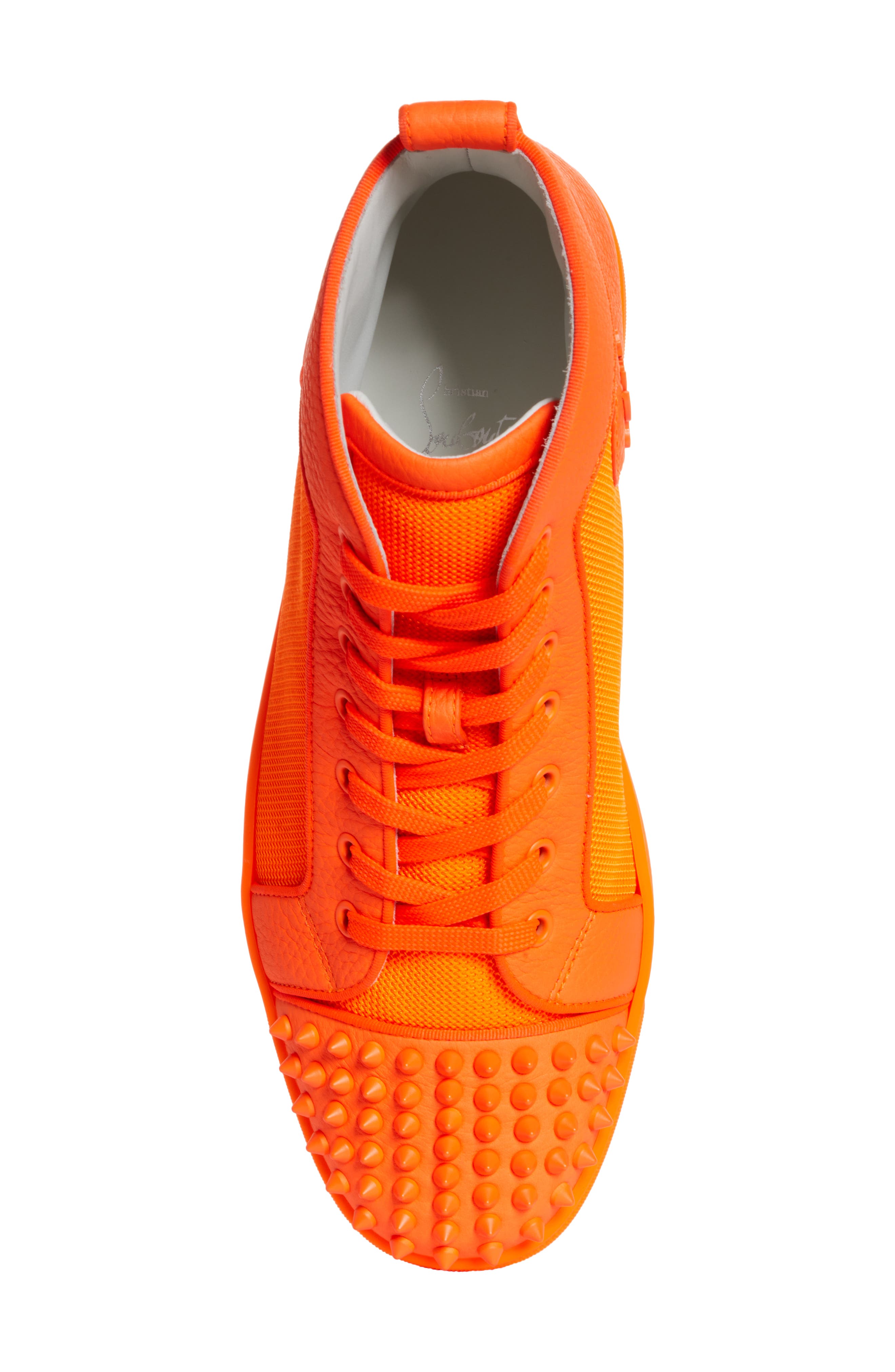 Christian Louboutin Lou Spikes Orlato High Top Sneaker, Alternate, color, 