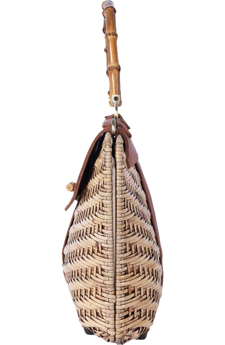 Jelavu Jackie Rattan Handbag, Alternate, color, Tan