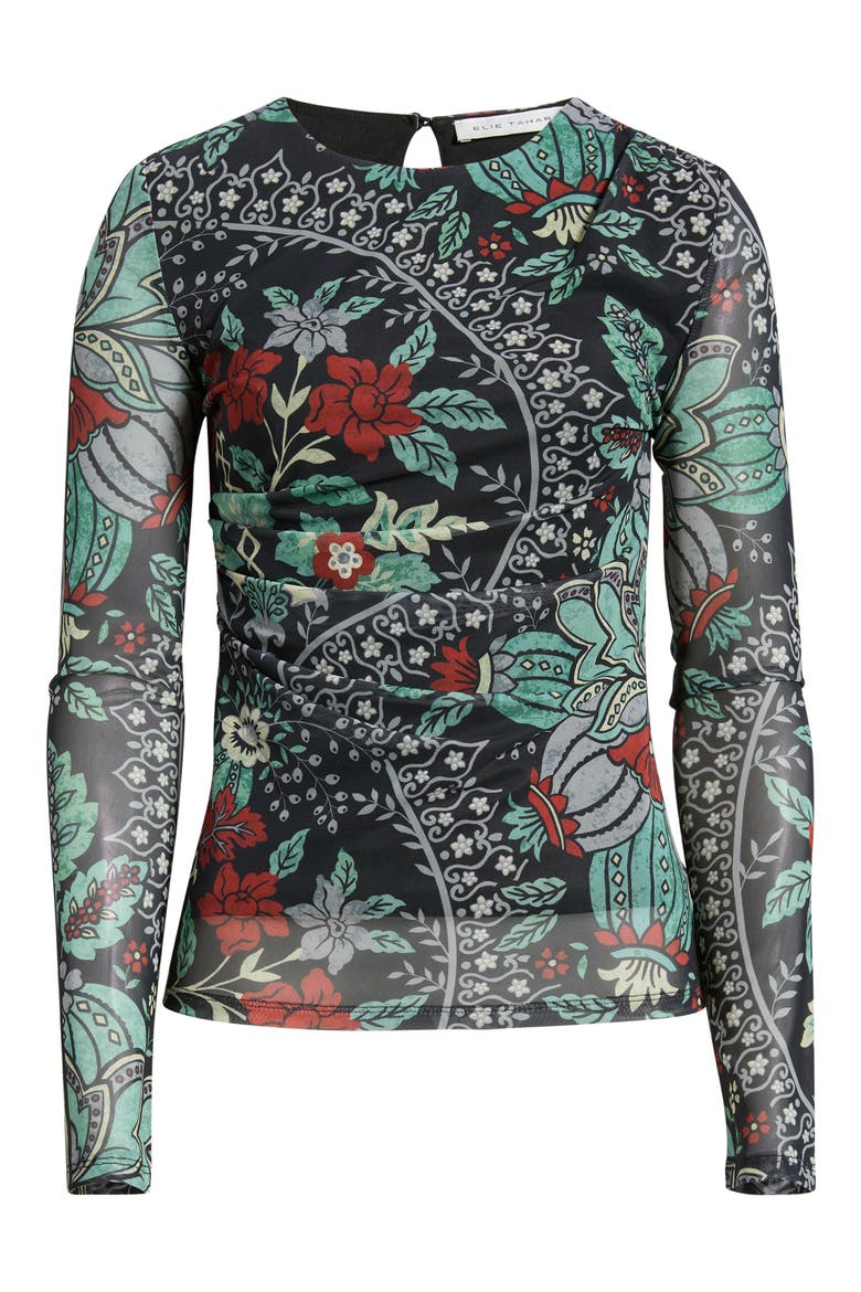 The Delilah Mesh Top, Alternate, color, DIANAS GARDEN PRINT