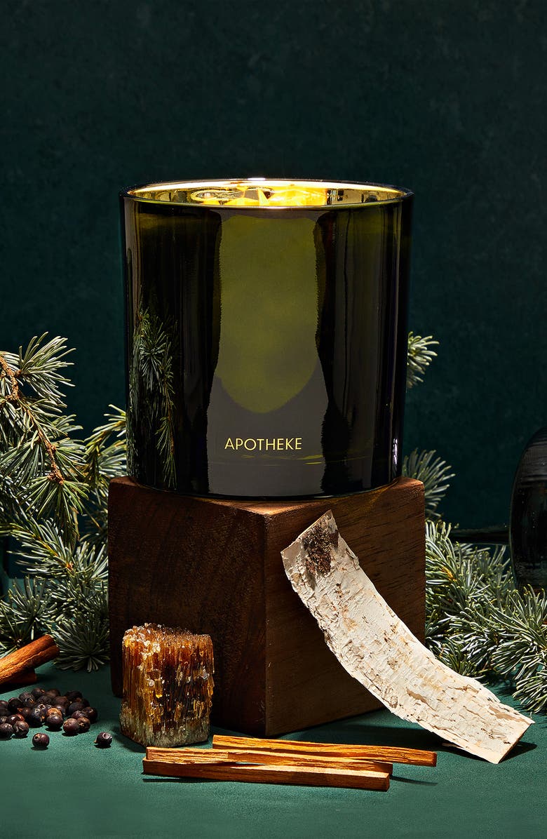 APOTHEKE Juniper Birch Three-Wick Scented Candle, Alternate, color, Medium Green