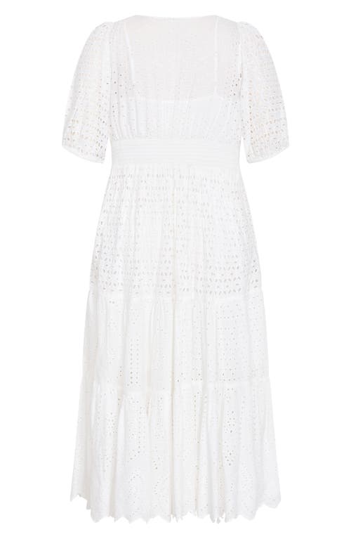 City Chic Melody Eyelet Embroidered Maxi Dress