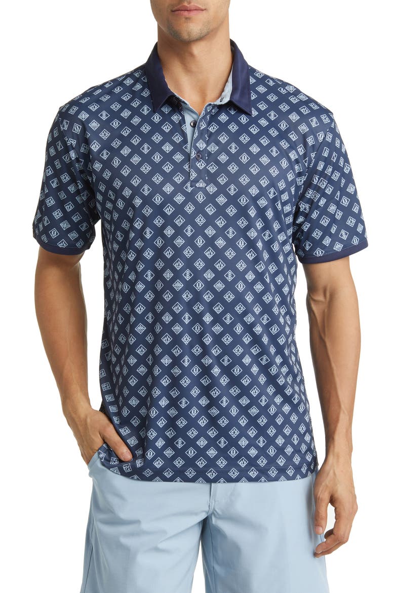 Jackson Geo Pattern Golf Polo, Main, color, NAVY-SKY