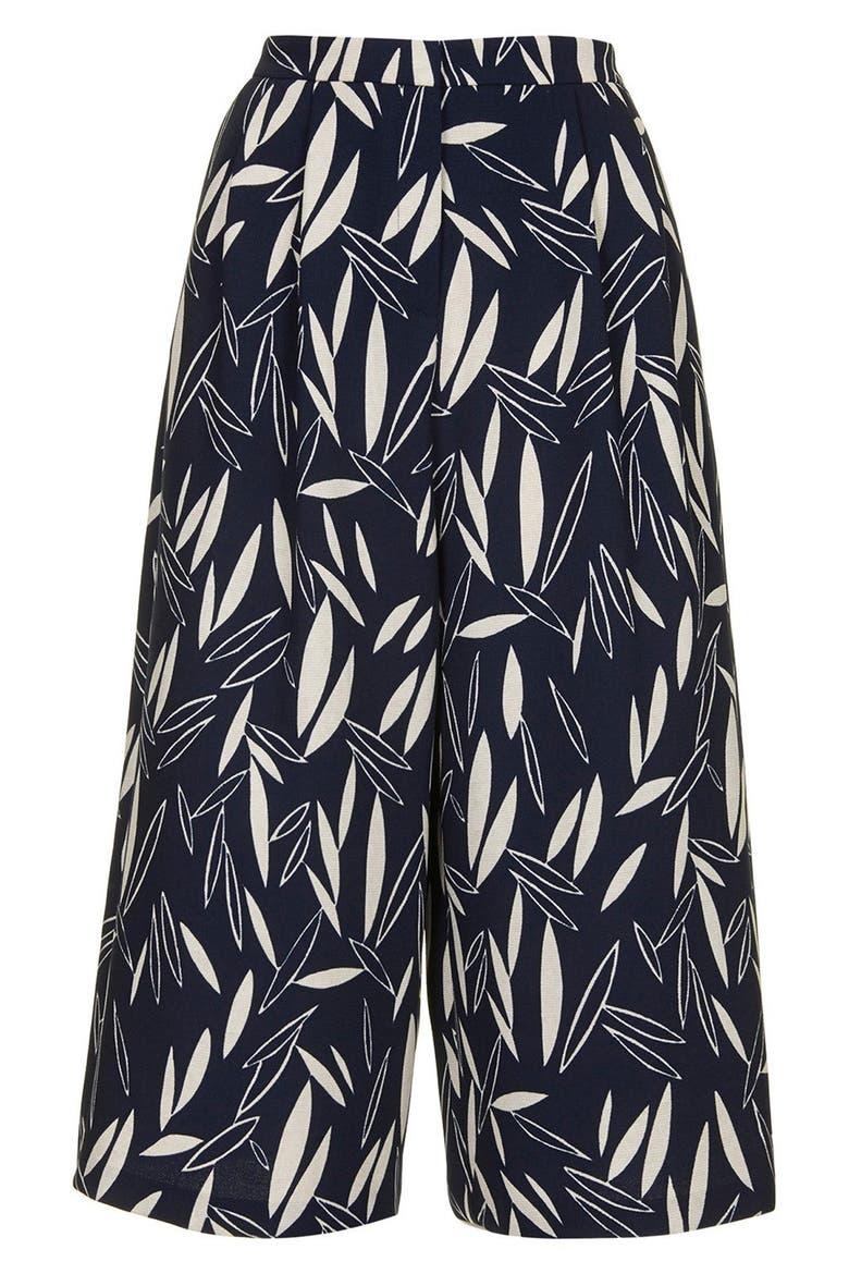 Cape Leaf Culottes, Alternate, color, NAVY BLUE