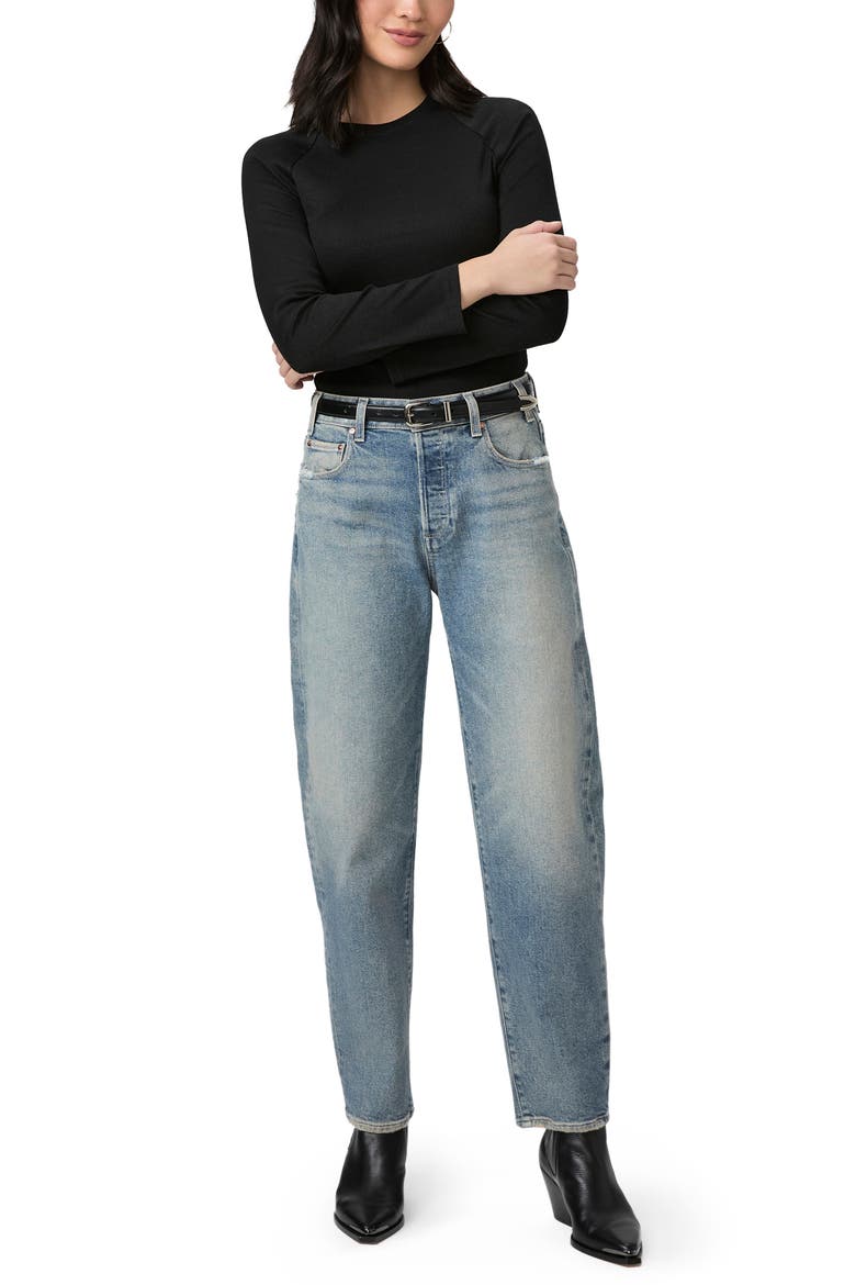 Alexis High Waist Ankle Barrel Jeans, Alternate, color, CATS MEOW DISTRESSED