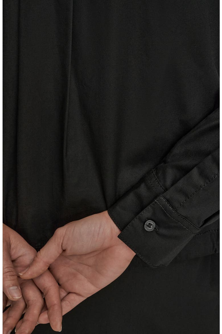 Hooded Long Sleeve Button-Up Shirt, Alternate, color, BLACK