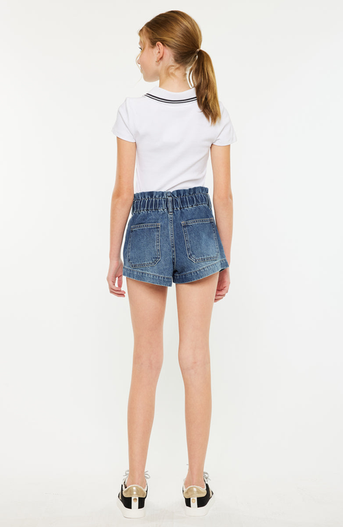 Kancan Mimi Paperbag Shorts In Blue
