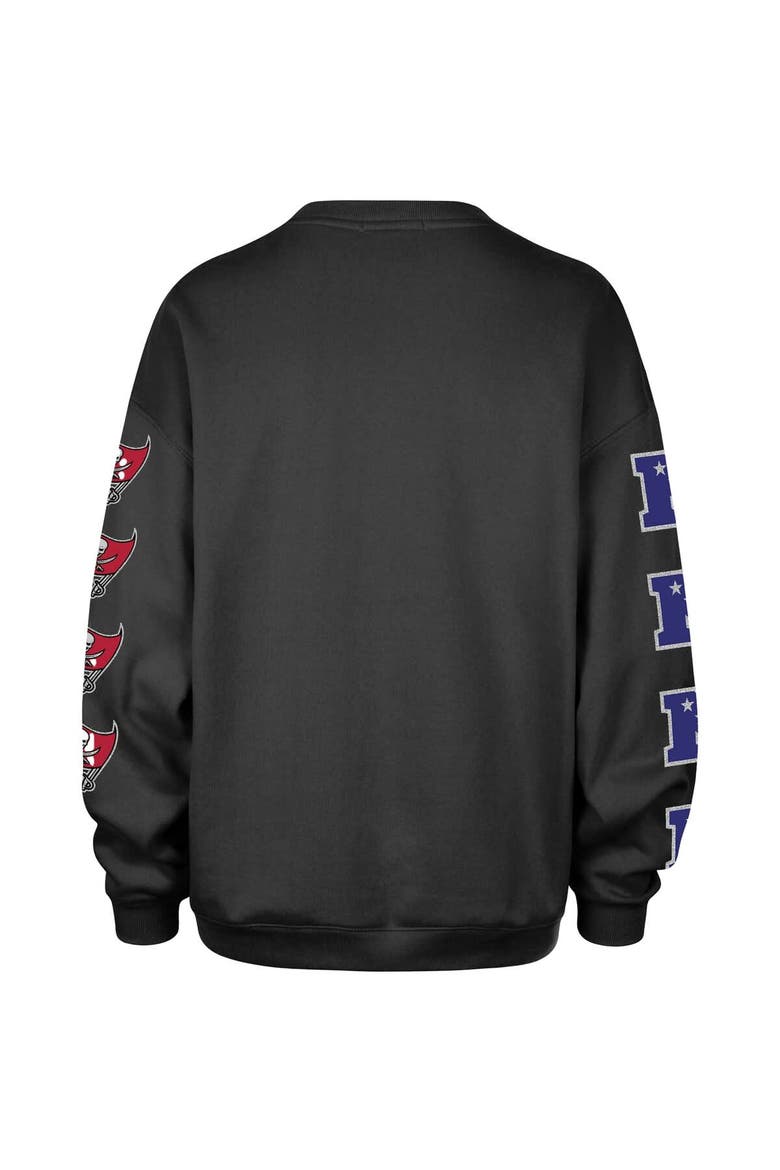 Women's '47  Charcoal Tampa Bay Buccaneers Go Big Oversized Pullover Sweatshirt, Alternate, color, Charcoal