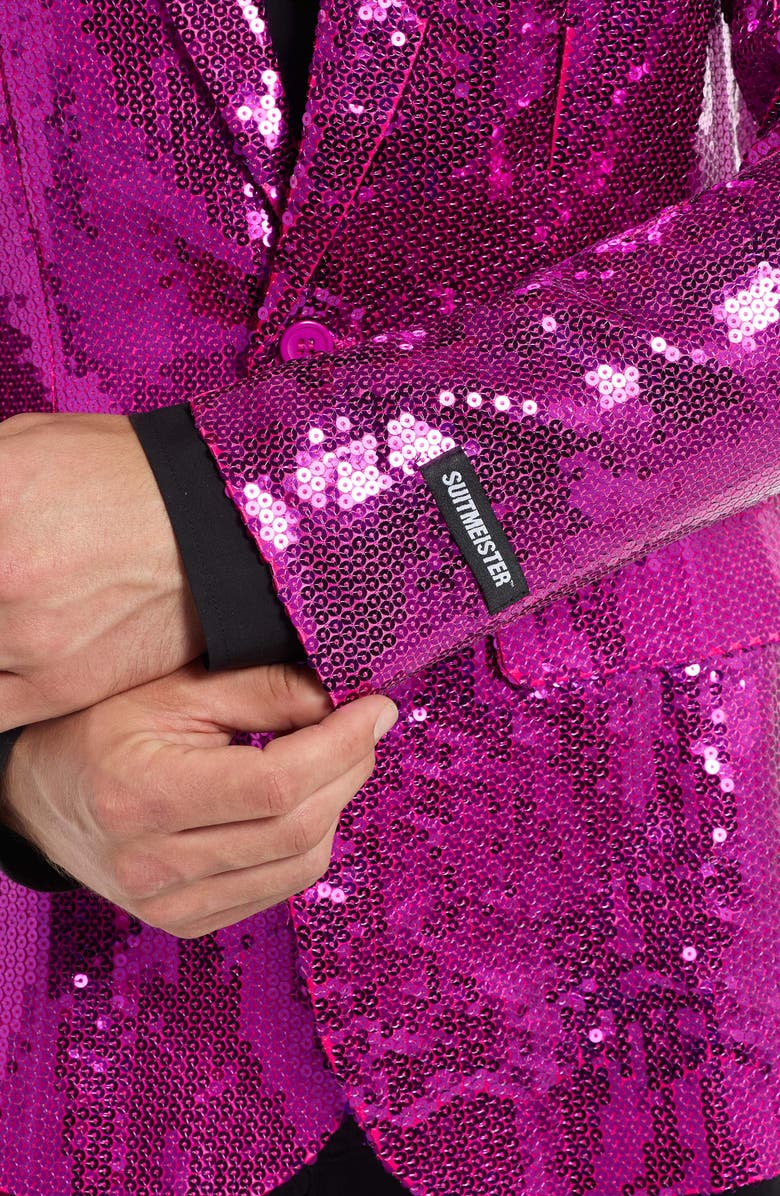 OppoSuits Sequin Pink Blazer, Alternate, color,
