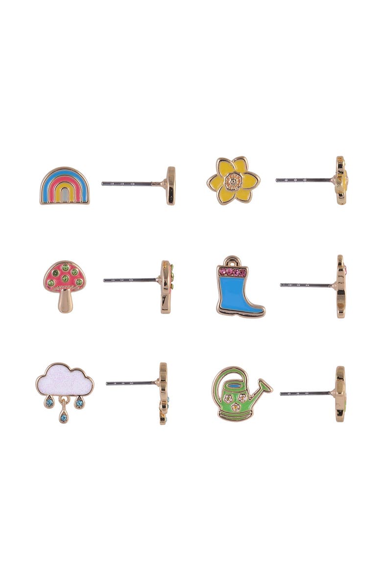 Hallmark 6 pack Easter Spring Stud Earring Set, Alternate, color, Multicolored