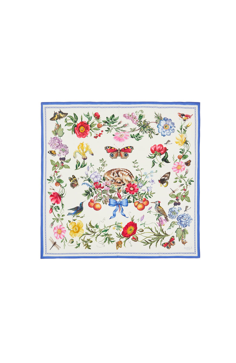 Fable England Agnes Tales Square Scarf, Main, color, Multi Colour