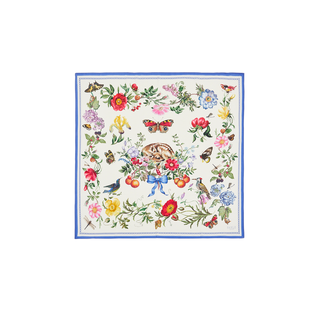Fable England Agnes Tales Square Scarf In Multi