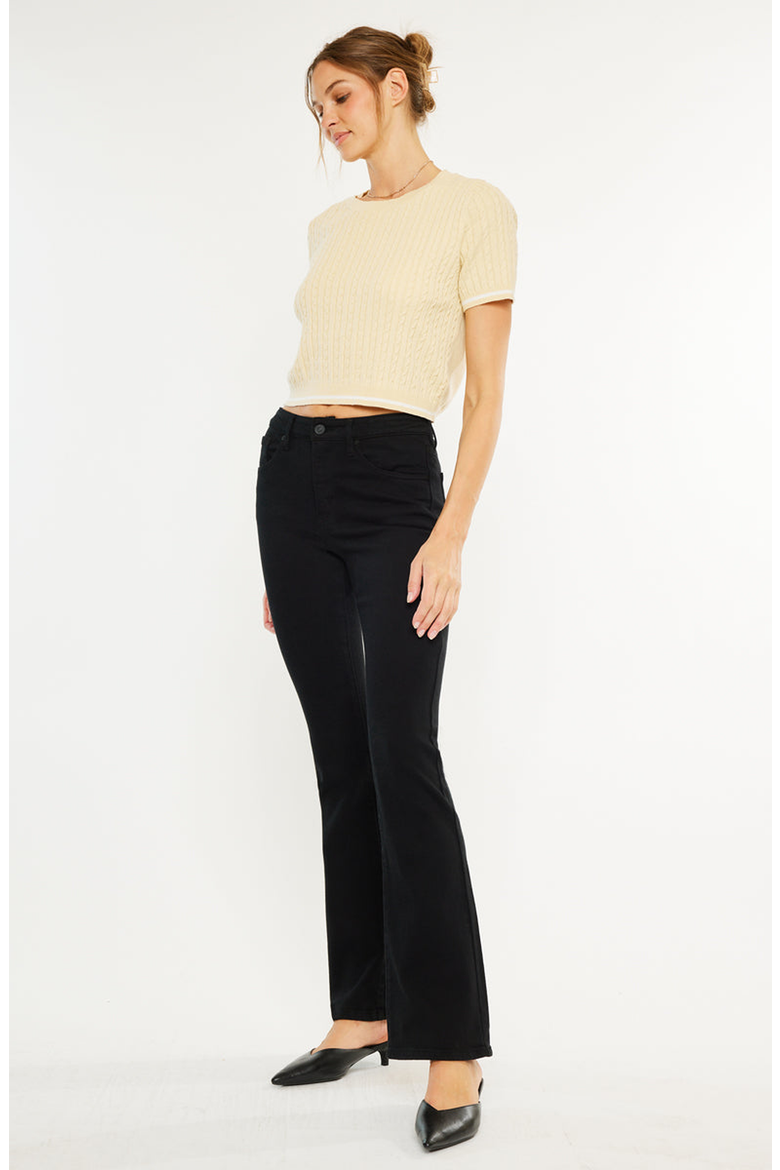 Paulina High Rise Bootcut Jeans, Alternate, color, Black