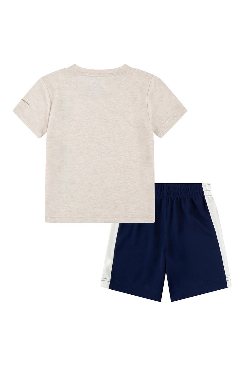 JDI T-Shirt & Shorts 2-Piece Set, Alternate, color, MIDNIGHT NAVY/ IVORY HEATHER