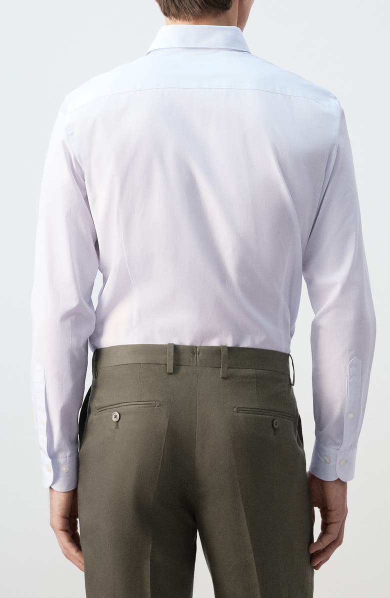 MANGO Slim Fit Stripe Cotton Button-Up Shirt, Alternate, color, White