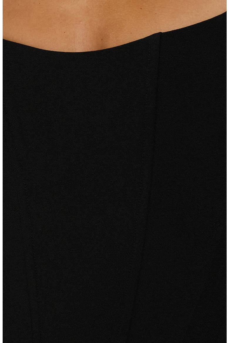 Ryana Corset Drape Minidress, Alternate, color, BLACK