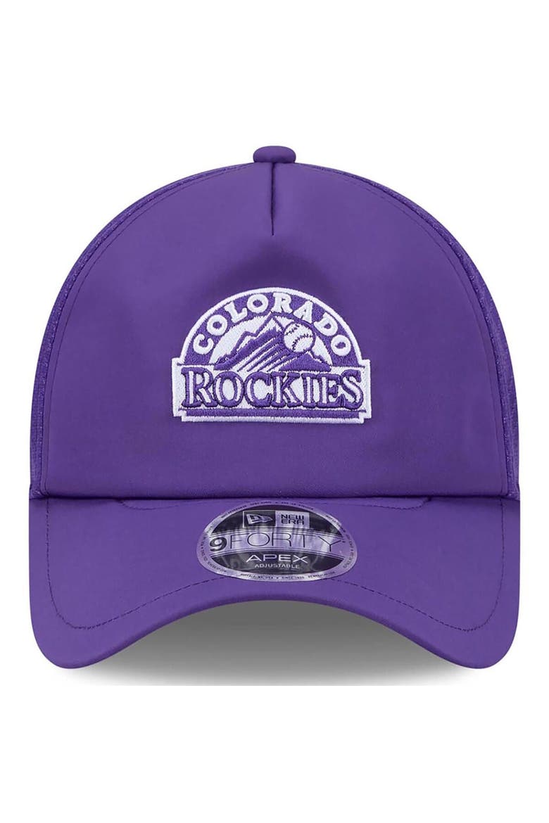 Men's New Era Purple Colorado Rockies 2026 Batting Practice Alternate Apex 9FORTY Adjustable Hat, Alternate, color, Purple
