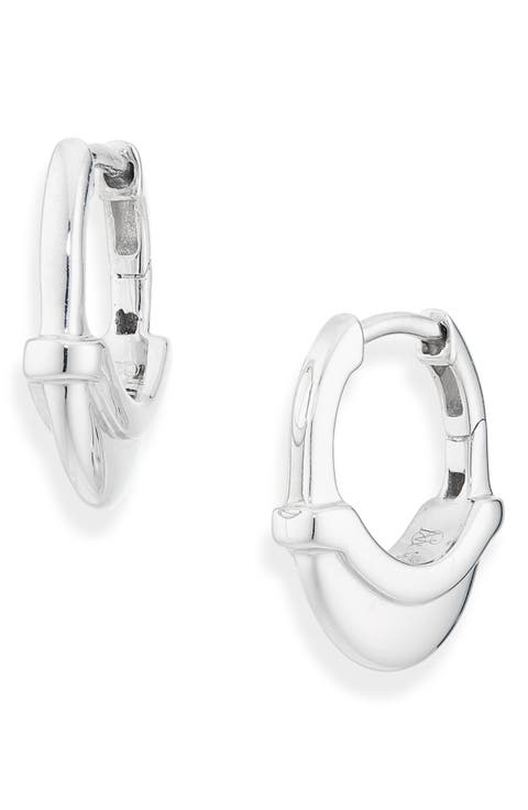 Luna Extra Small Sterling Silver Huggie Hoop Earrings