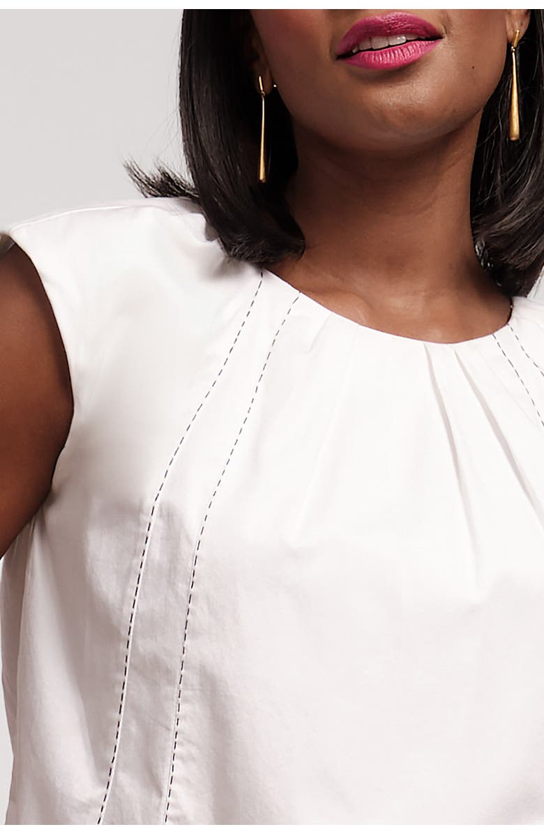 Frances Valentine Bailey Top Solid, Alternate, color, White