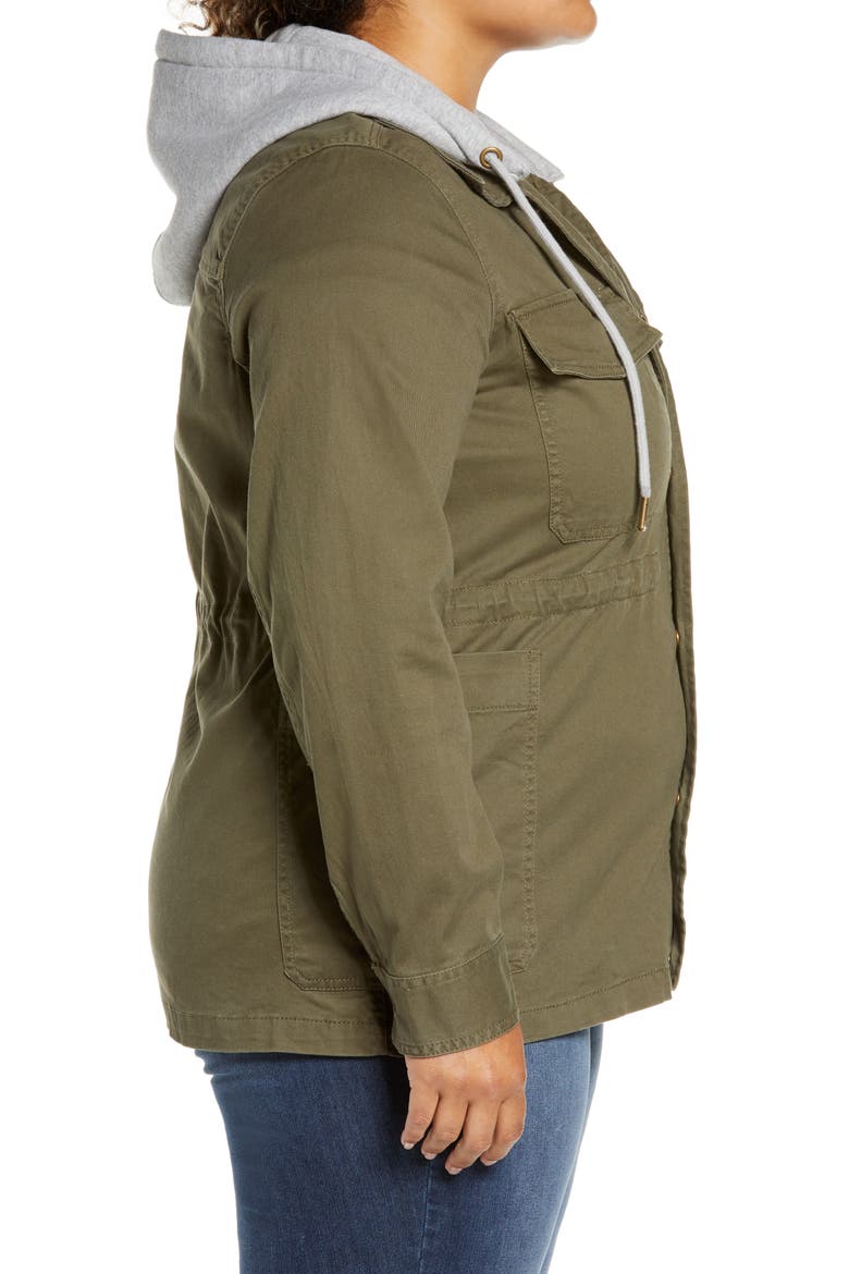 Hooded Utility Jacket, Alternate, color, OLIVE SARMA