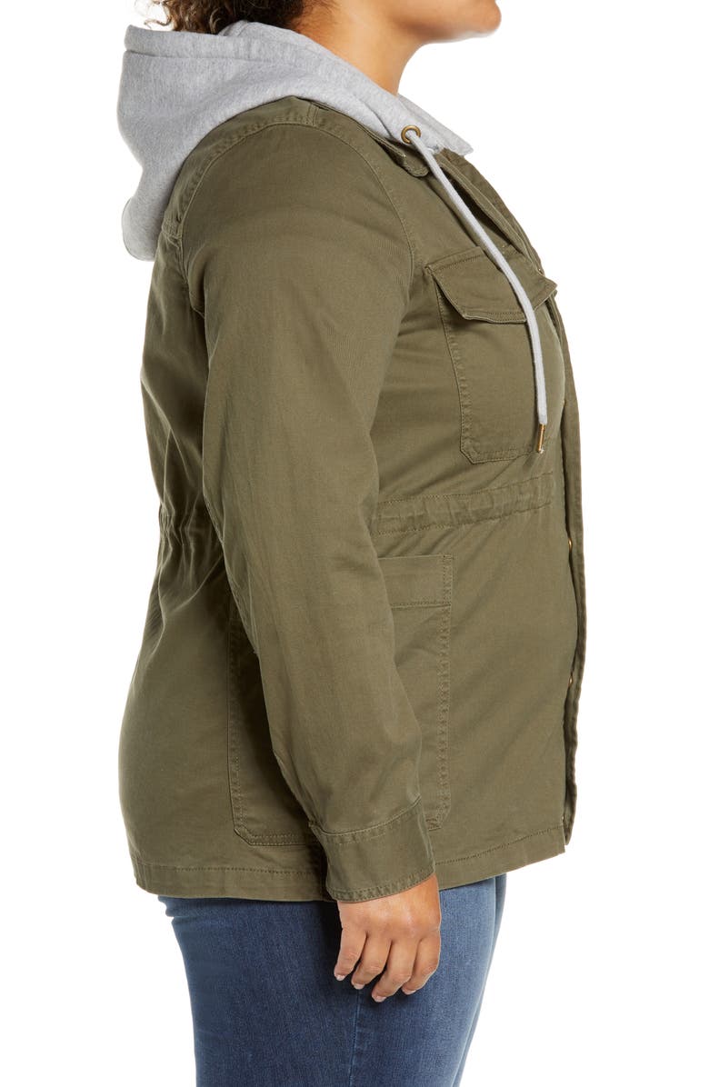 Caslon<sup>®</sup> Hooded Utility Jacket, Alternate, color, 
