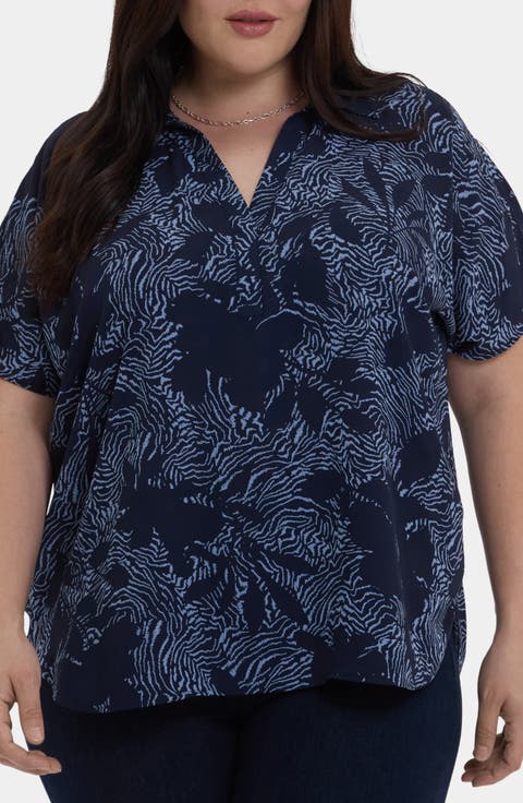 Becky Georgette Popover Top (Plus Size)
