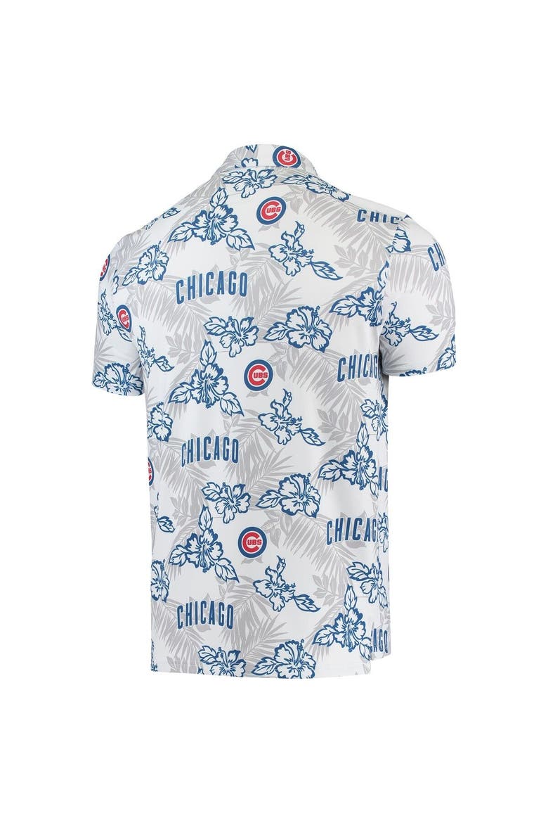 Men's Reyn Spooner White Chicago Cubs Performance Polo, Alternate, color, White