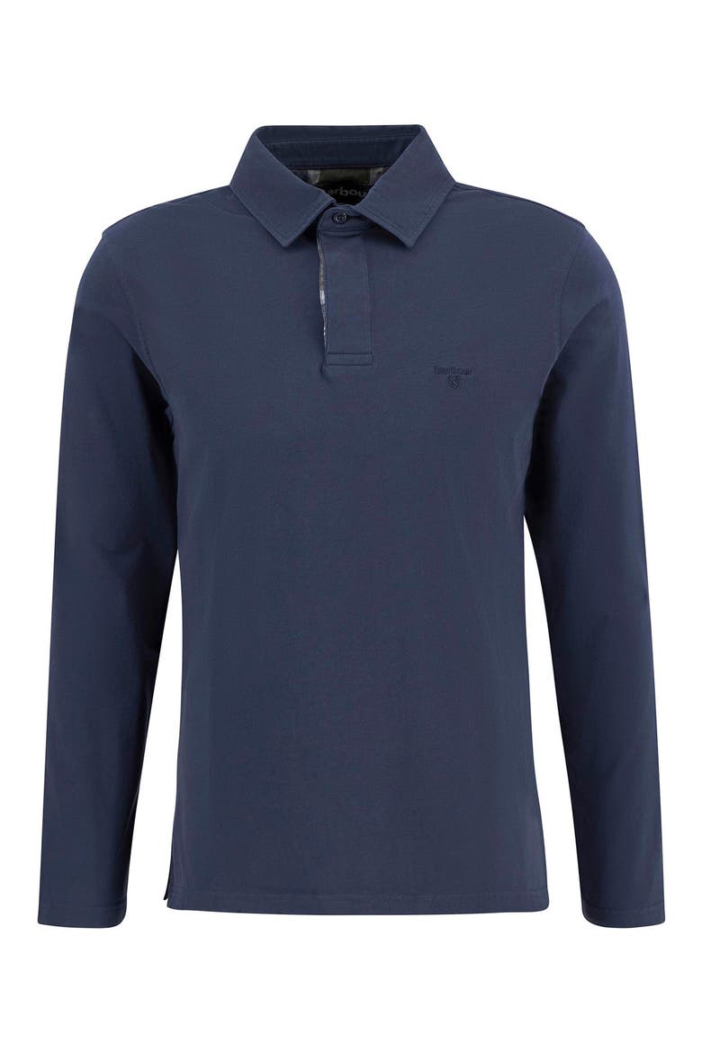 Margrove Tailored Fit Long Sleeve Cotton Polo, Alternate, color, NAVY