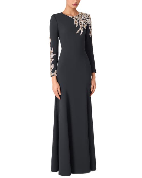 Jenny Packham Honor Sequin-embellished Maxi Gown In Gray