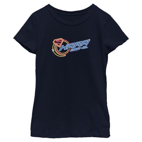 Girl's Supergirl Kara Moon Neon Sign  Graphic T-Shirt