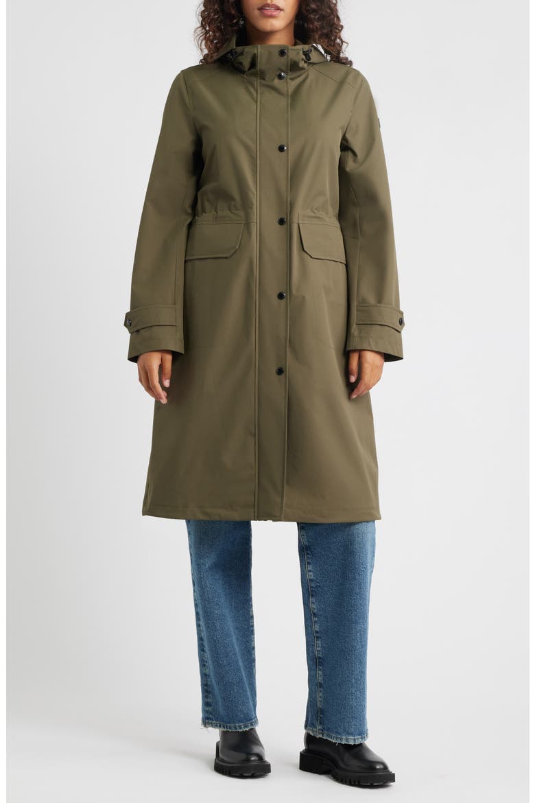 Hooded Longline Coat, Main, color, LODEN