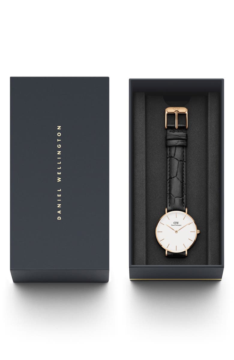 Daniel Wellington Classic Petite Leather Strap Watch, 32mm, Alternate, color, 