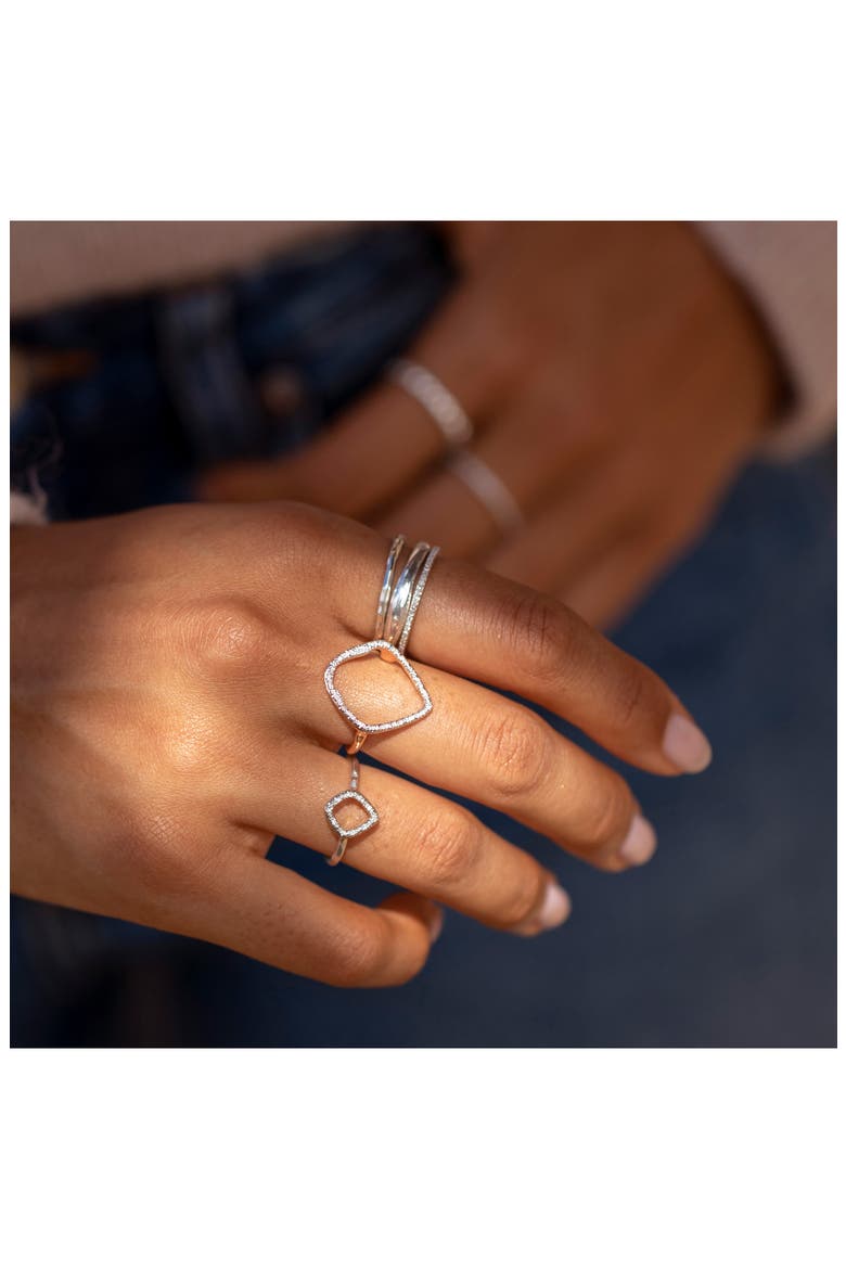 Riva Diamond Hoop Ring, Alternate, color, SILVER
