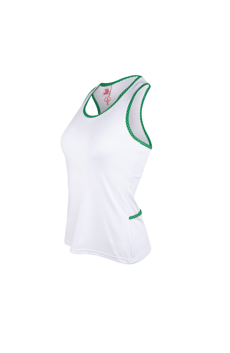 Love All Tennis Women's Doris Top, Alternate, color, Green Gingham