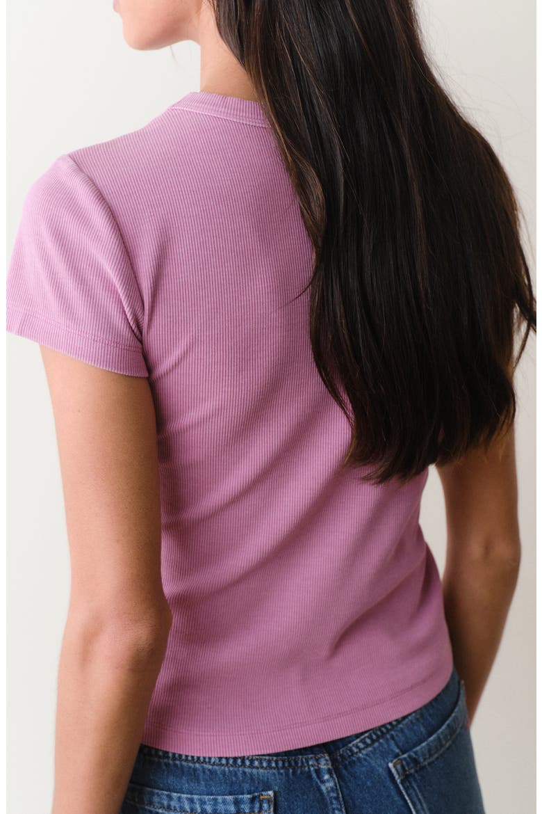 Lexi Rib Sun-In Crewneck T-Shirt, Alternate, color, FADED MAUVE