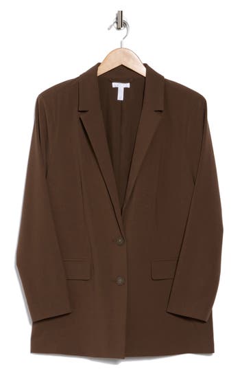 Leith Oversize Blazer In Brown Slate