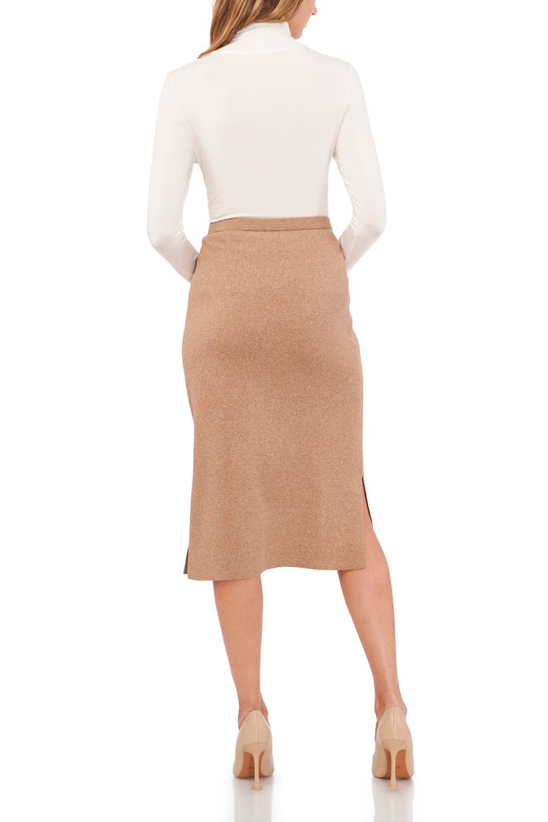 Jersey Pencil Skirt, Alternate, color, DARK LATTE HEATHER