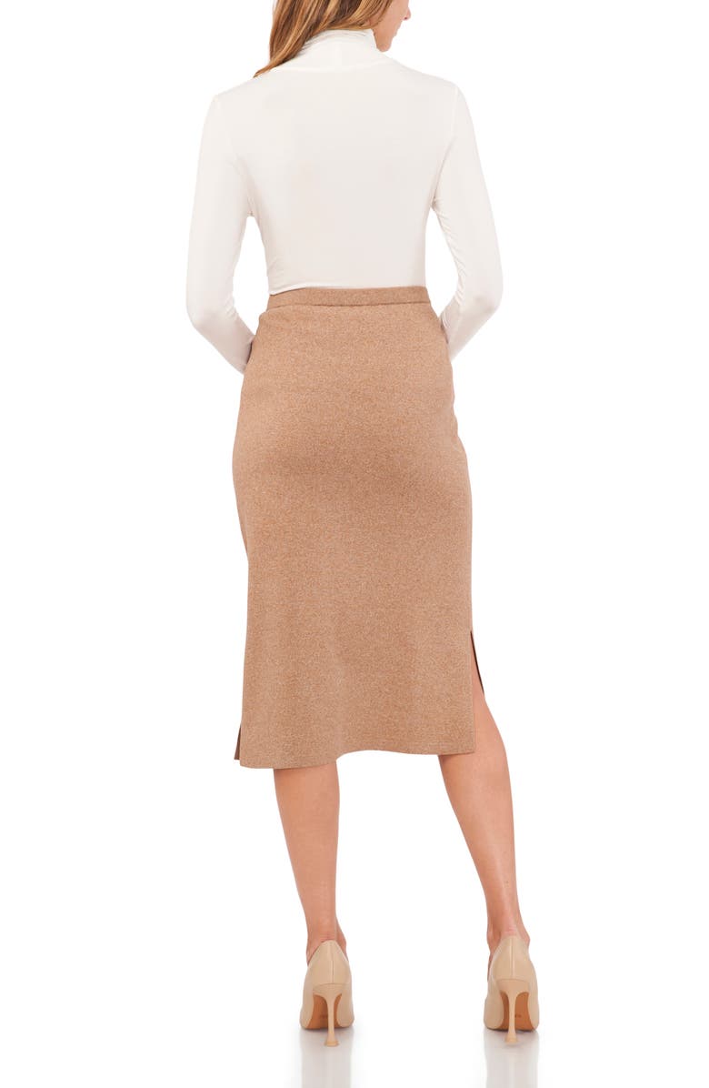 Vince Camuto Jersey Pencil Skirt, Alternate, color, Dark Latte Heather