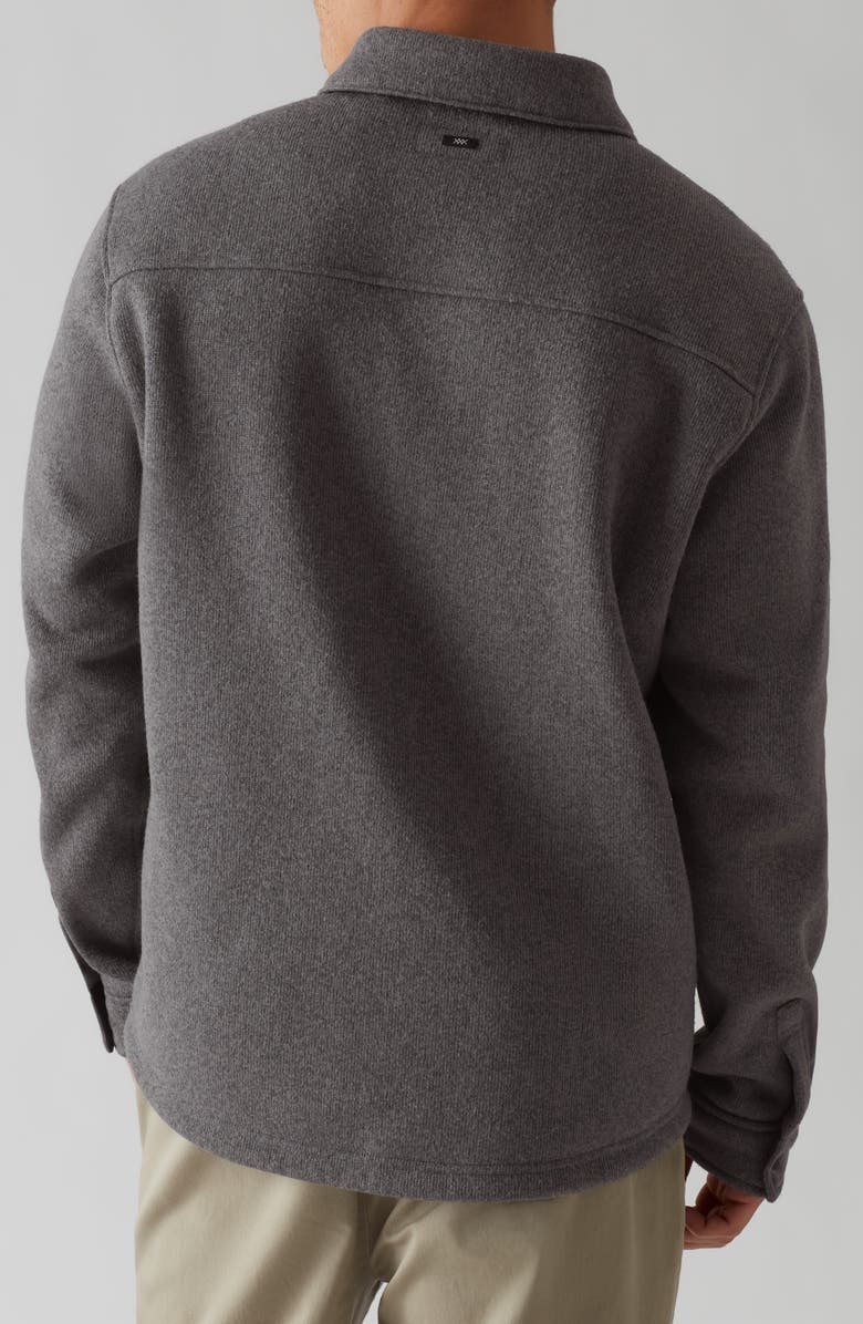Rhone Fleece Shacket, Alternate, color, Dark Gray Heather